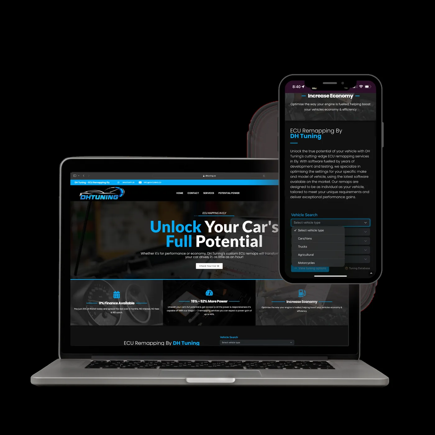 DH Tuning website preview