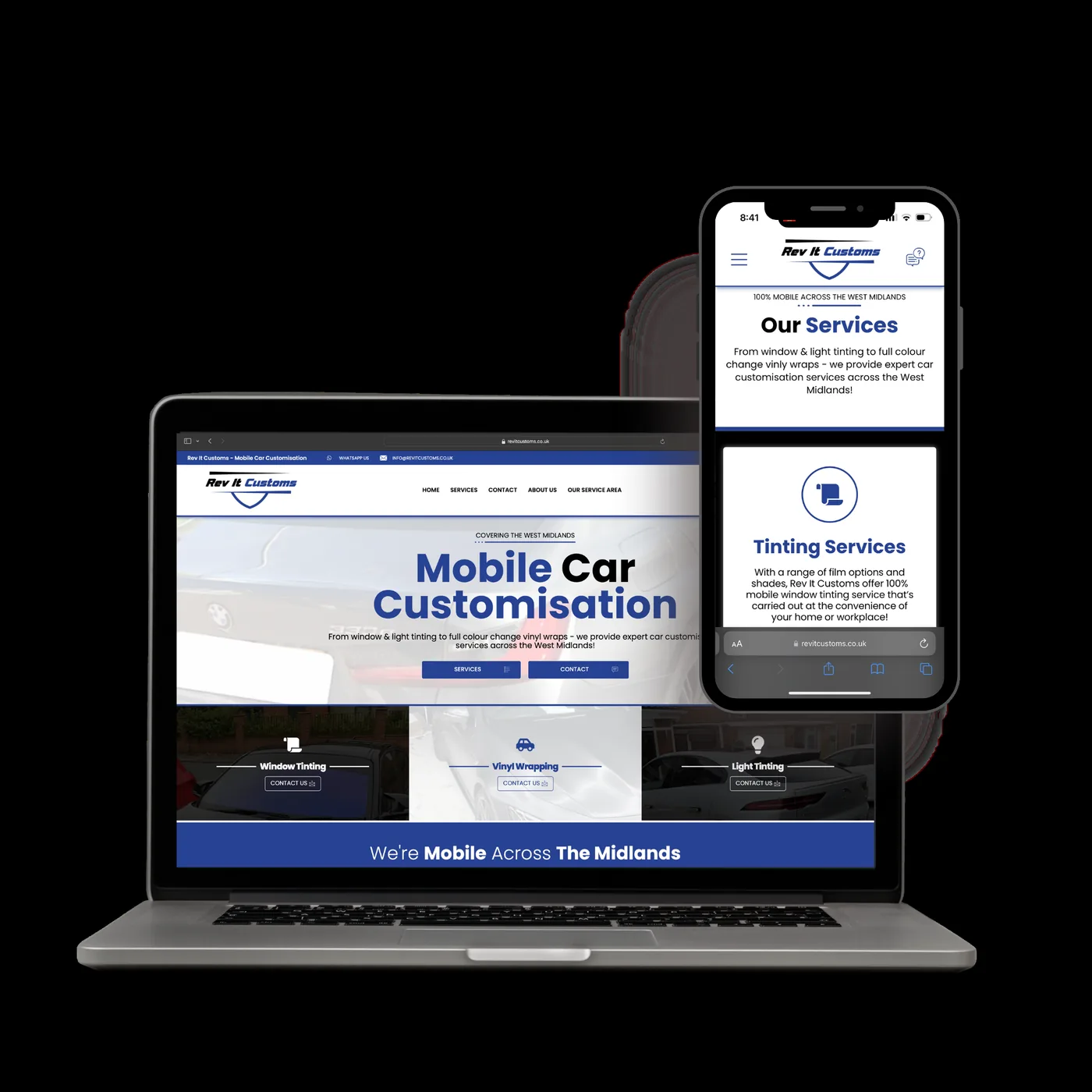 Mobile Car Customisation website preview