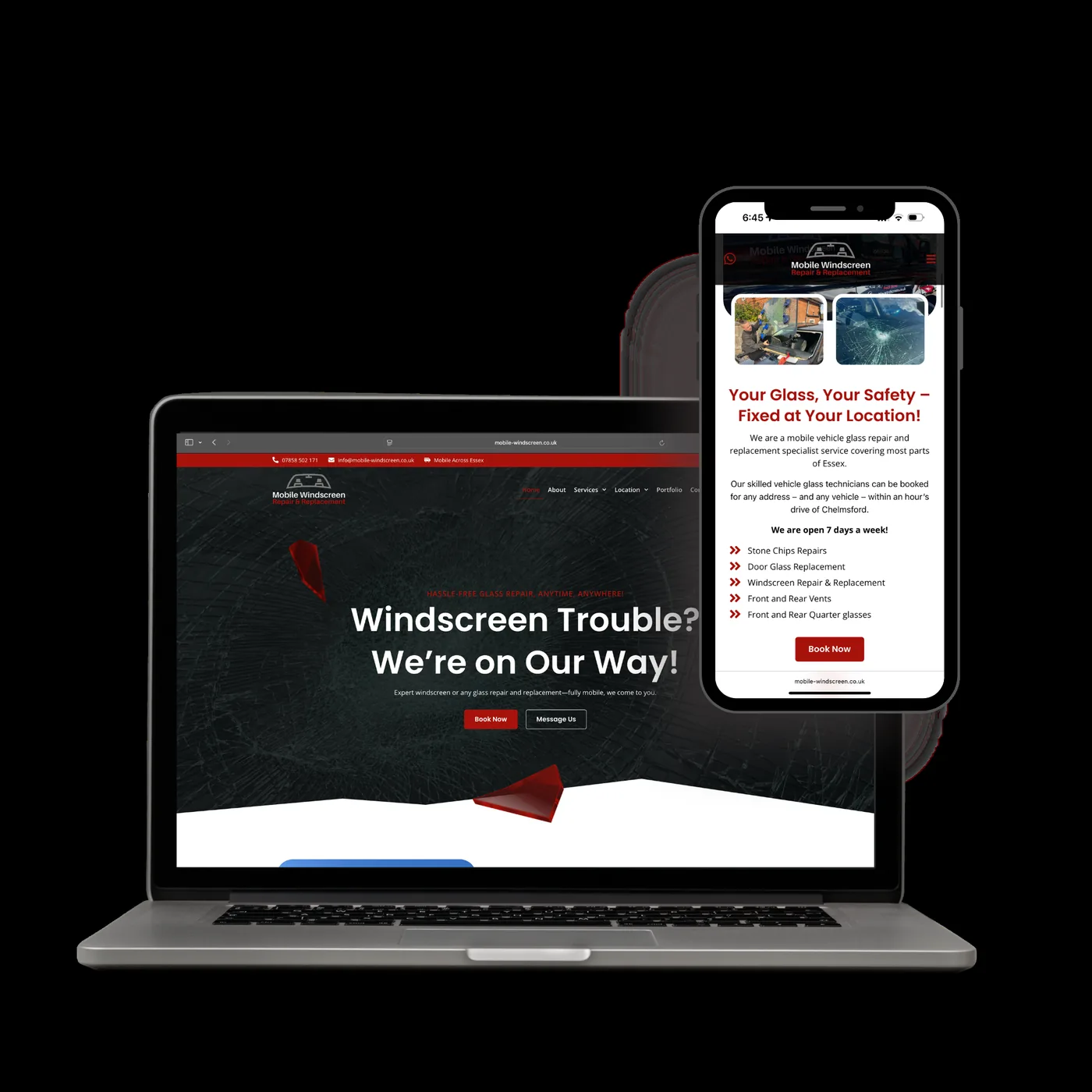 Mobile Windscreen website preview