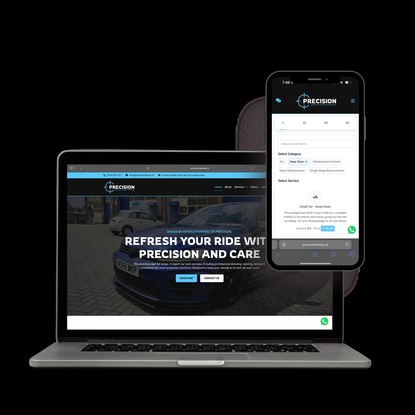 Precision website preview