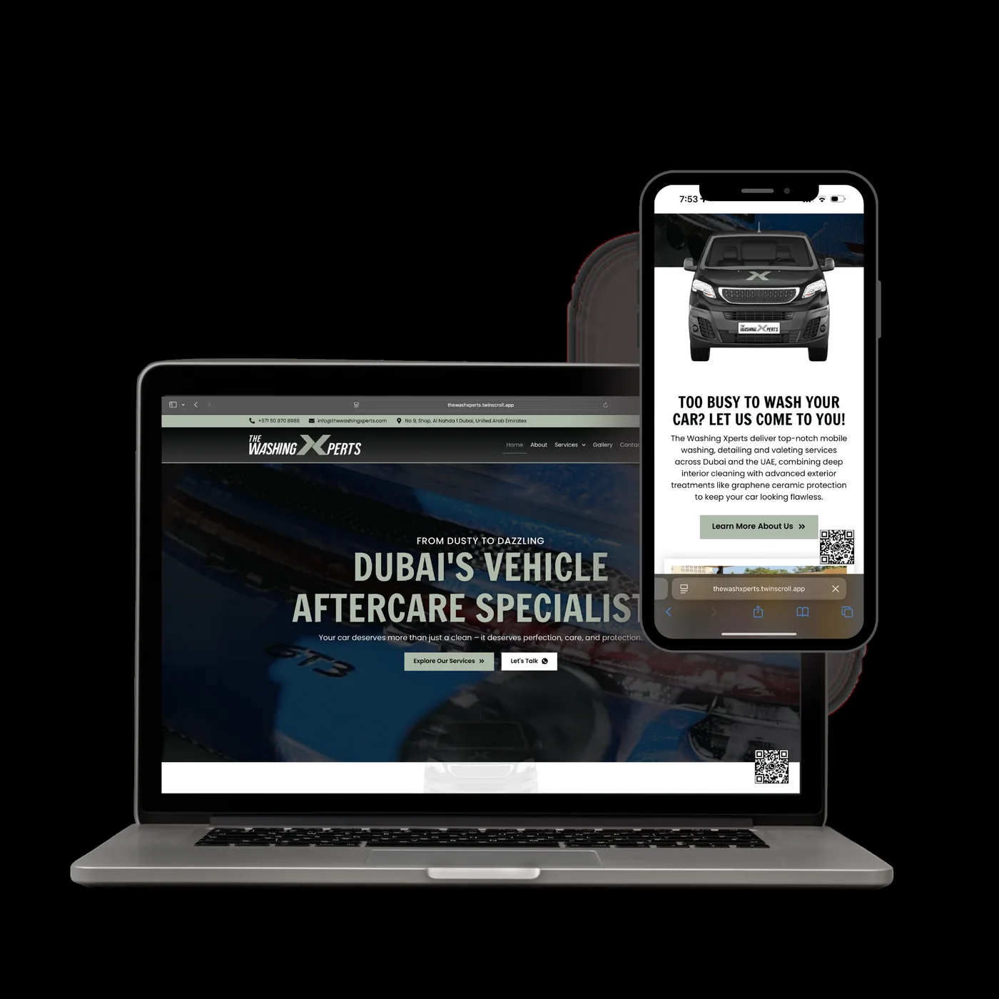 The Wash Xperts website preview