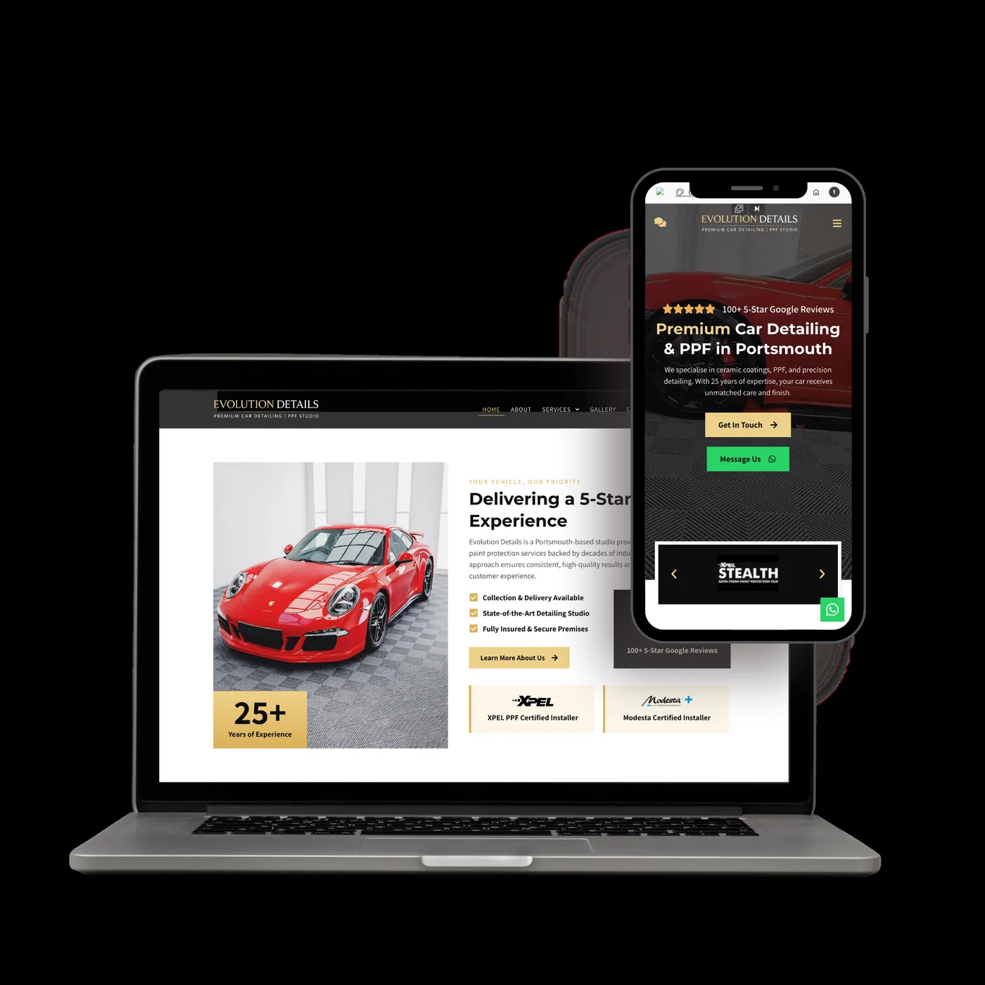 Evolution Details website preview