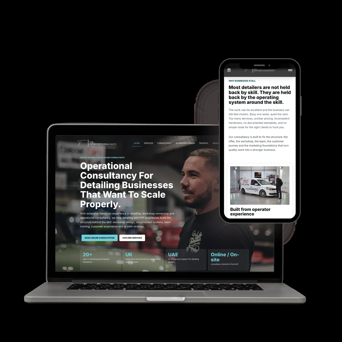 The Detailing Consultants website preview